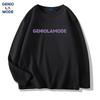 GENIOLAMODE Men's Pure Cotton Long Sleeve Logo Print T-Shirt