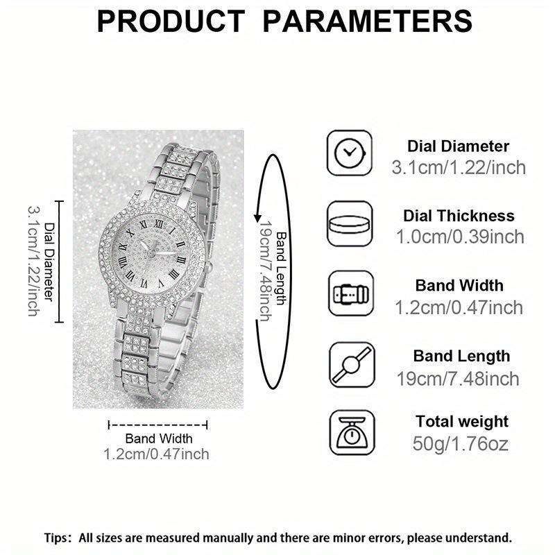 Ladies Watch Set, Steel Belt Full of Diamonds, High-end Quartz Watch Temperament, Business Leisure Watch Wholesale