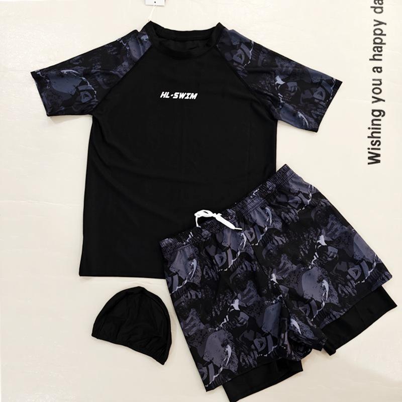 Men's Quick-Dry Two-Piece Swim Set for Teens & Youth
