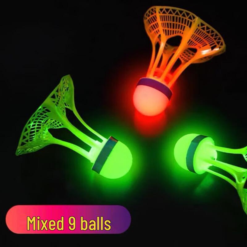 Upgraded LED Luminous Windproof Badminton Shuttlecock Set