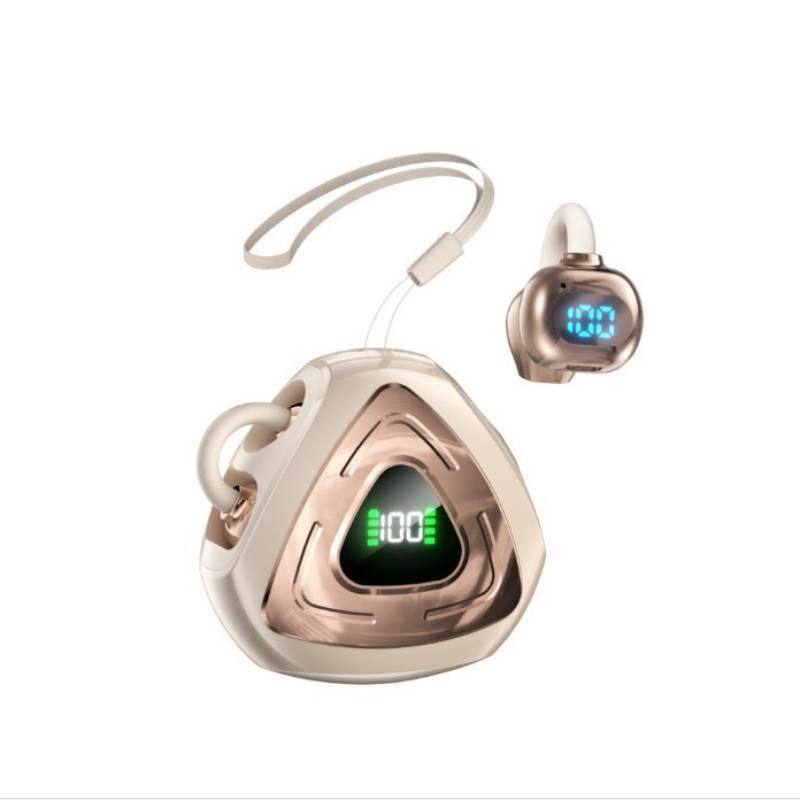 

Open Bluetooth Earphones With Stereo Sound And Led Display For Gaming And Sports In Black бежевий