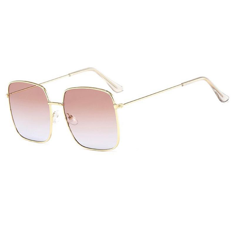 New Large Square Frame Sunglasses Men Women Internet Celebrity Same Style Korean Retro Trend UV Protection Sun Glasses