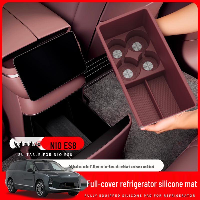 Silicone Mat for Nio ES8 Refrigerator: Rear Full Coverage Interior Protection Accessory