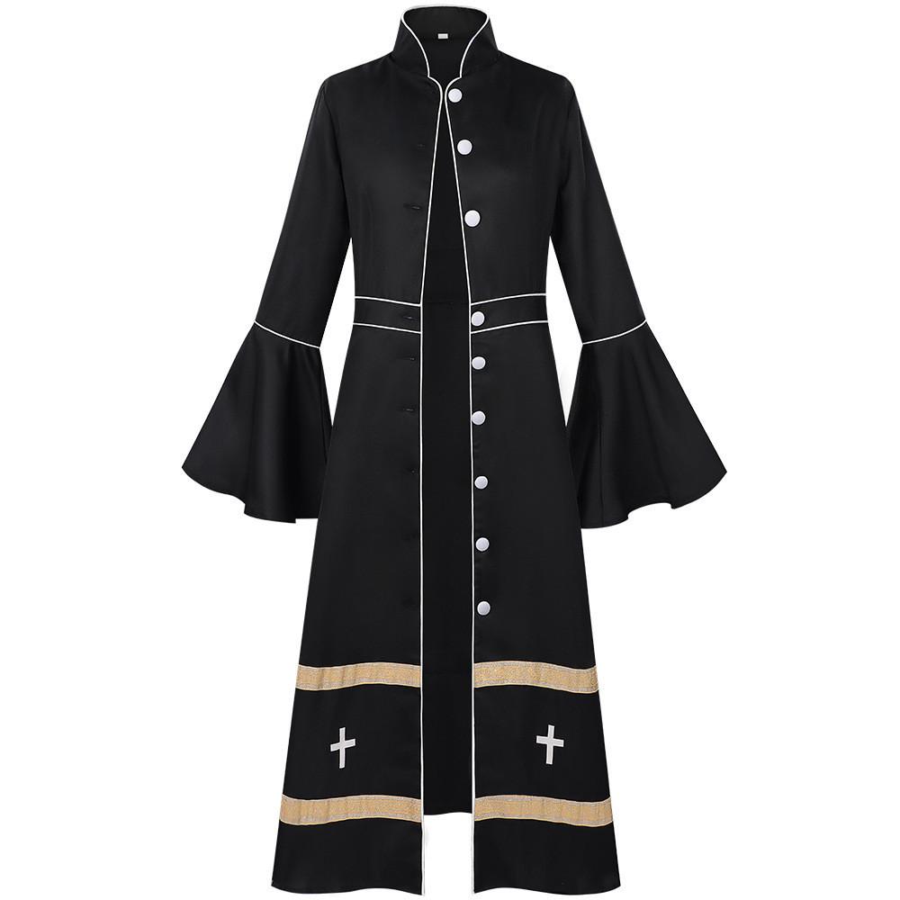 Fantasy Wizard Cosplay Dress With Polyester Fabric For Halloween Costume Party