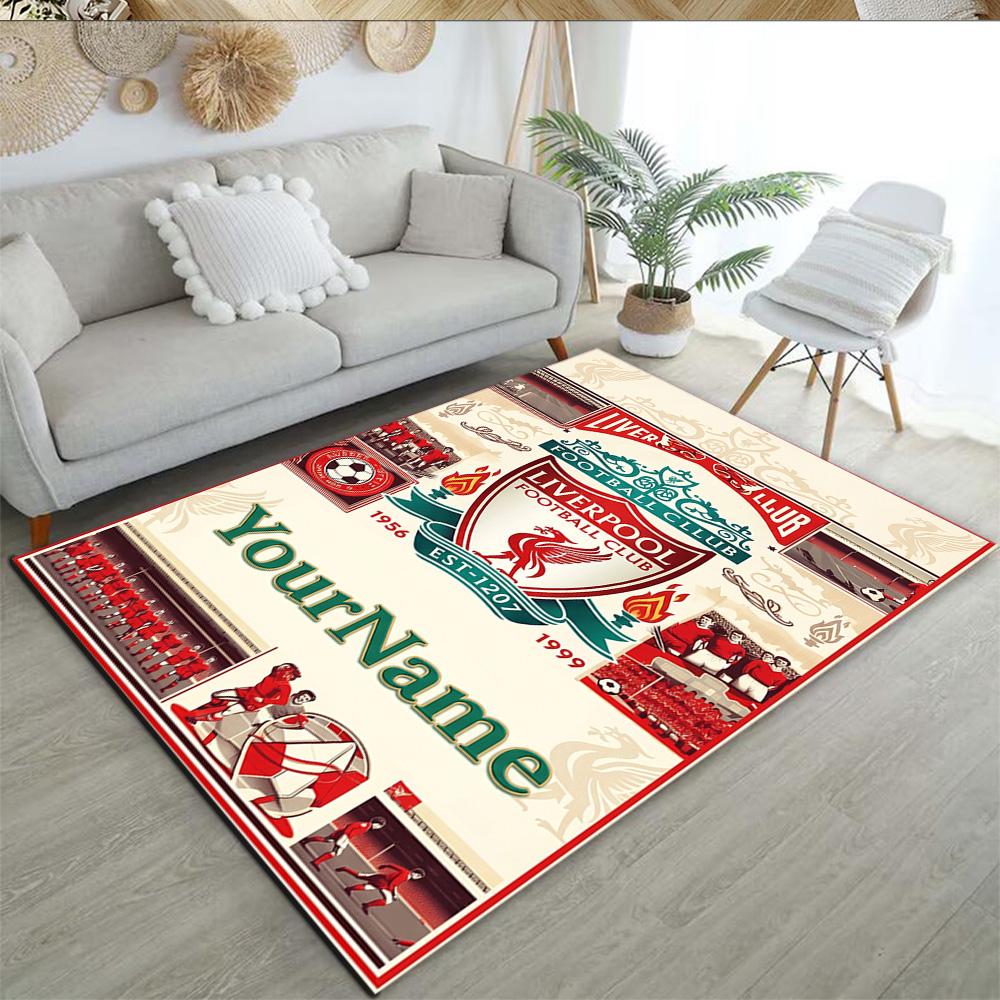 Liverpool Customize Text Area Rug Suitable for Decorate Room Outdoor Kitchen Bedrooms Antislip Carpet Office Home Decor