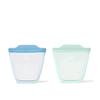 OXO Tot Silicone Stand Green Light Blue Opal and Dishwasher Bags, 2-Pack (Light & / & Dusk), Microwave, Freezer, Safe.