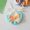 Knitted Cat Bib Adjustable Cute Pet Bib Soft Breathable Pet Bib with Bow Flower for Cats And Small Dogs Photo Prop