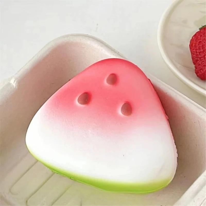 Watermelon Squishy Fidget Toy Anti-Stress Slow Rising Fruit Pinch Squeeze Stress Funny Pressure Reducer Prop For Kids