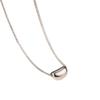 Hochwertige Damen-Halskette mit Anhänger in Form einer roten Bohne und eines Halbmonds - Elegante Silber-Schlüsselbein-Kette