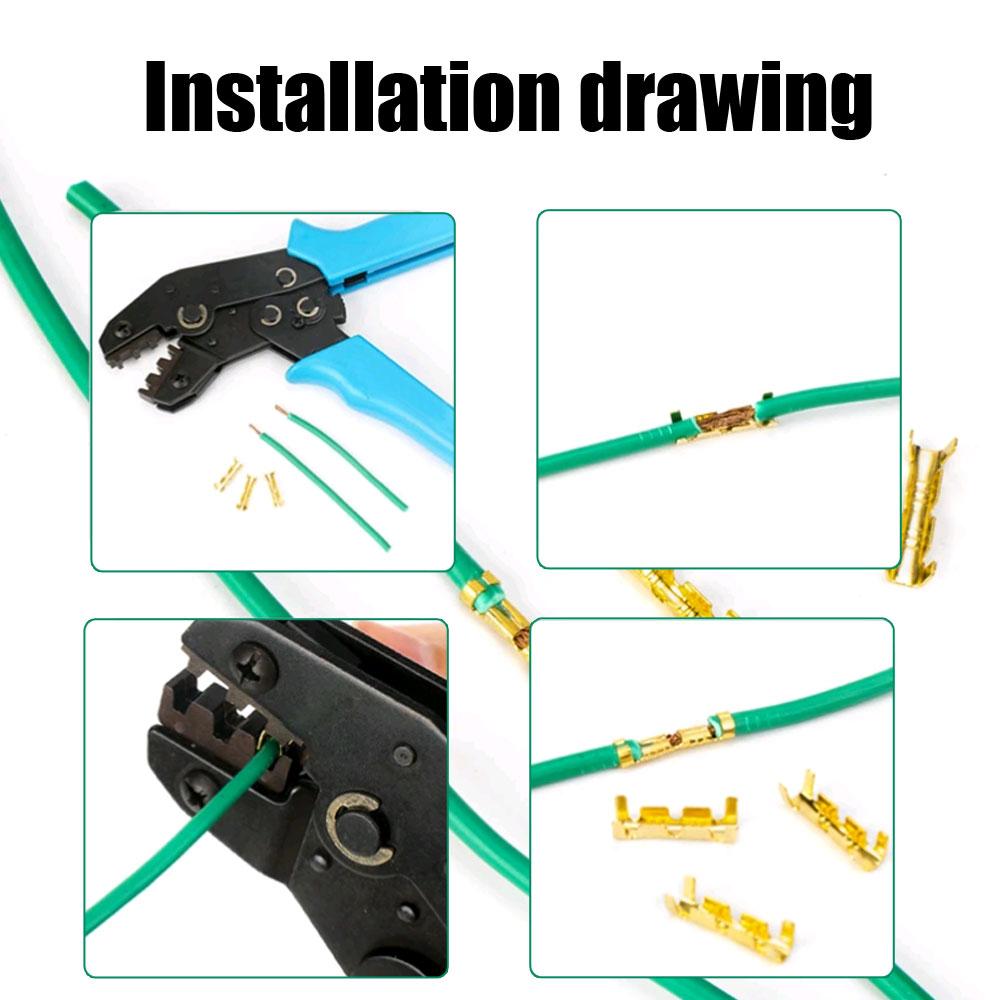 50PCS 453 U-shaped Terminal Tab Cold Inserts Connectors Cold Terminal Small Teeth Fascia Terminal 0.3-1.5mm2 Car Accessories