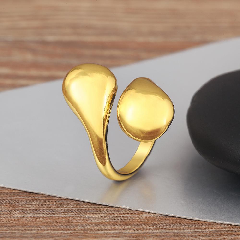 Nidin New Trendy Simple Style Popular Open Rings Adjustable For Female Male Copper Finger Jewelry Wholesale Accessories Gift
