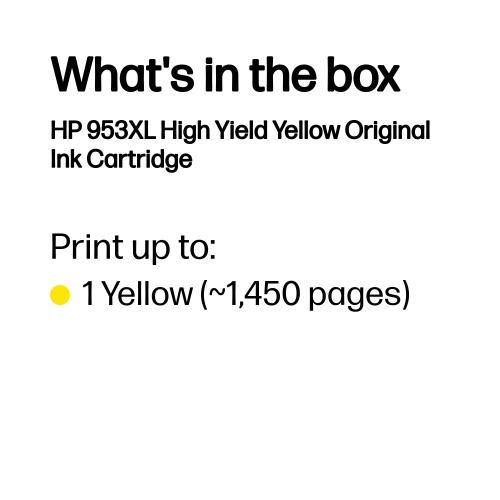 Hp 953Xl (F6U18Ae) Ink Cartridge, Yellow