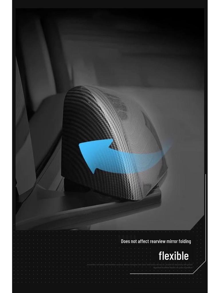 Carbon Fiber Pattern Rearview Mirror Cover for Tesla Model Y/3