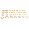 28 PCS Alloy Stackable Ring Set Shiny Rhinestone Heart Star Design Trendy Jewelry for Women Daily Wear Party Gift