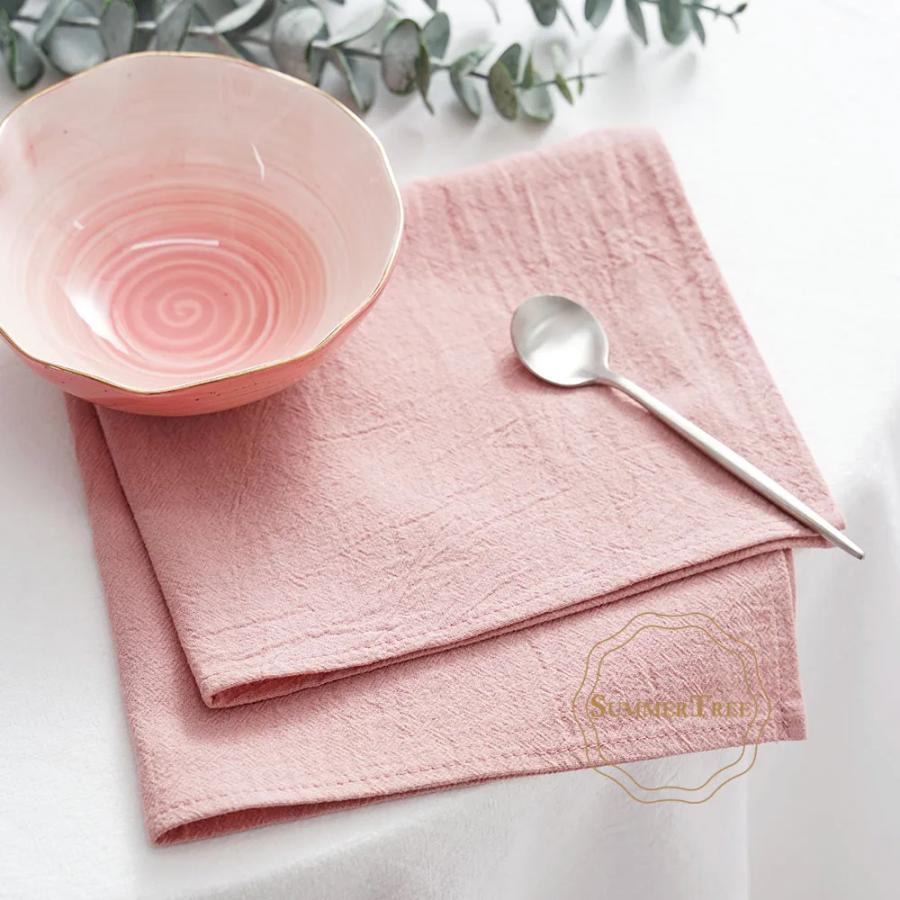 24 Stück 40cm x 40cm Stoffservietten Waschbar Wiederverwendbar Großpackung Einfache Baumwolle Tischserviette für Zuhause Küche Abendessen Hochzeitsdekoration