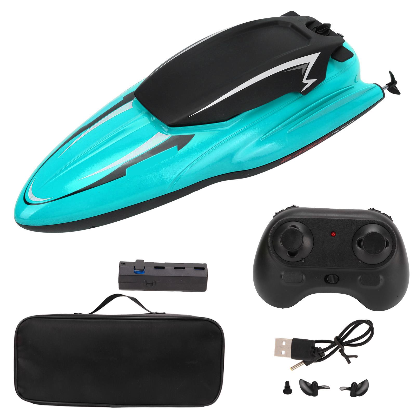 

Remote Control Boat RC Ship Waterproof High Speed Speedboat Model Toy for Above 8 Years Old 2xBattery синій