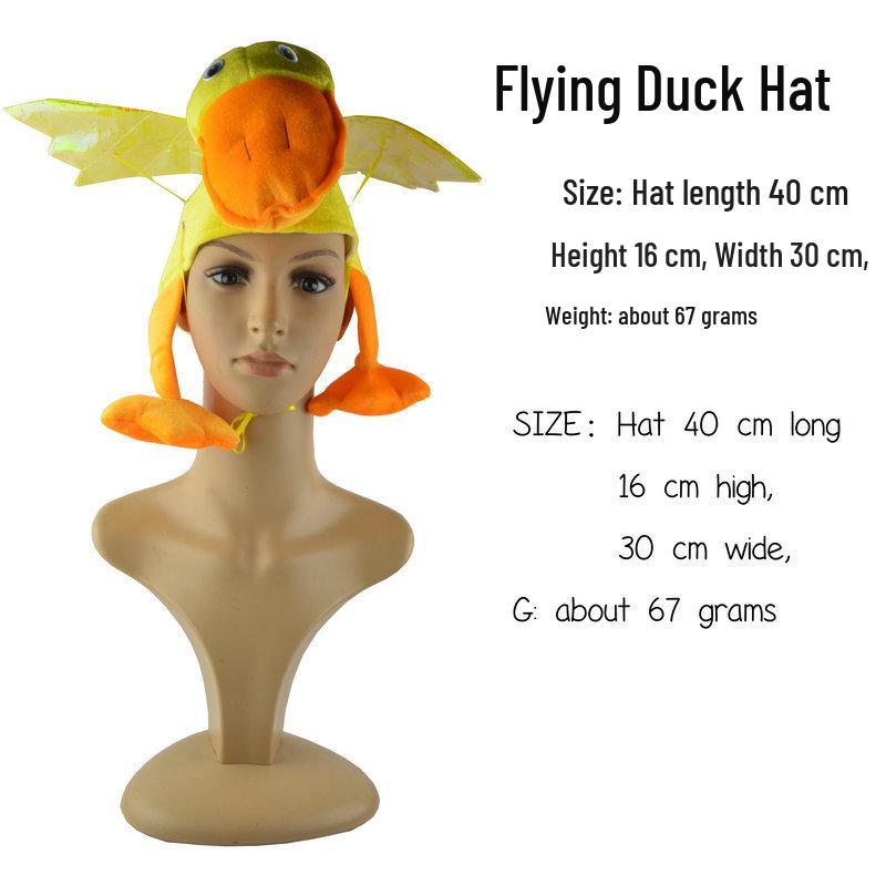 Chapeau d'Halloween en Peluche Coloré: Designs amusants de poulpe, de canard et de champignon