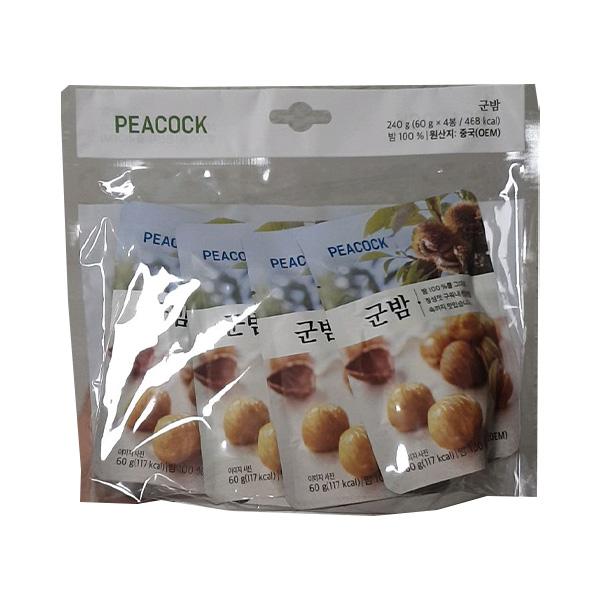 Peacock Roasted Chestnuts 60g x 4pcs