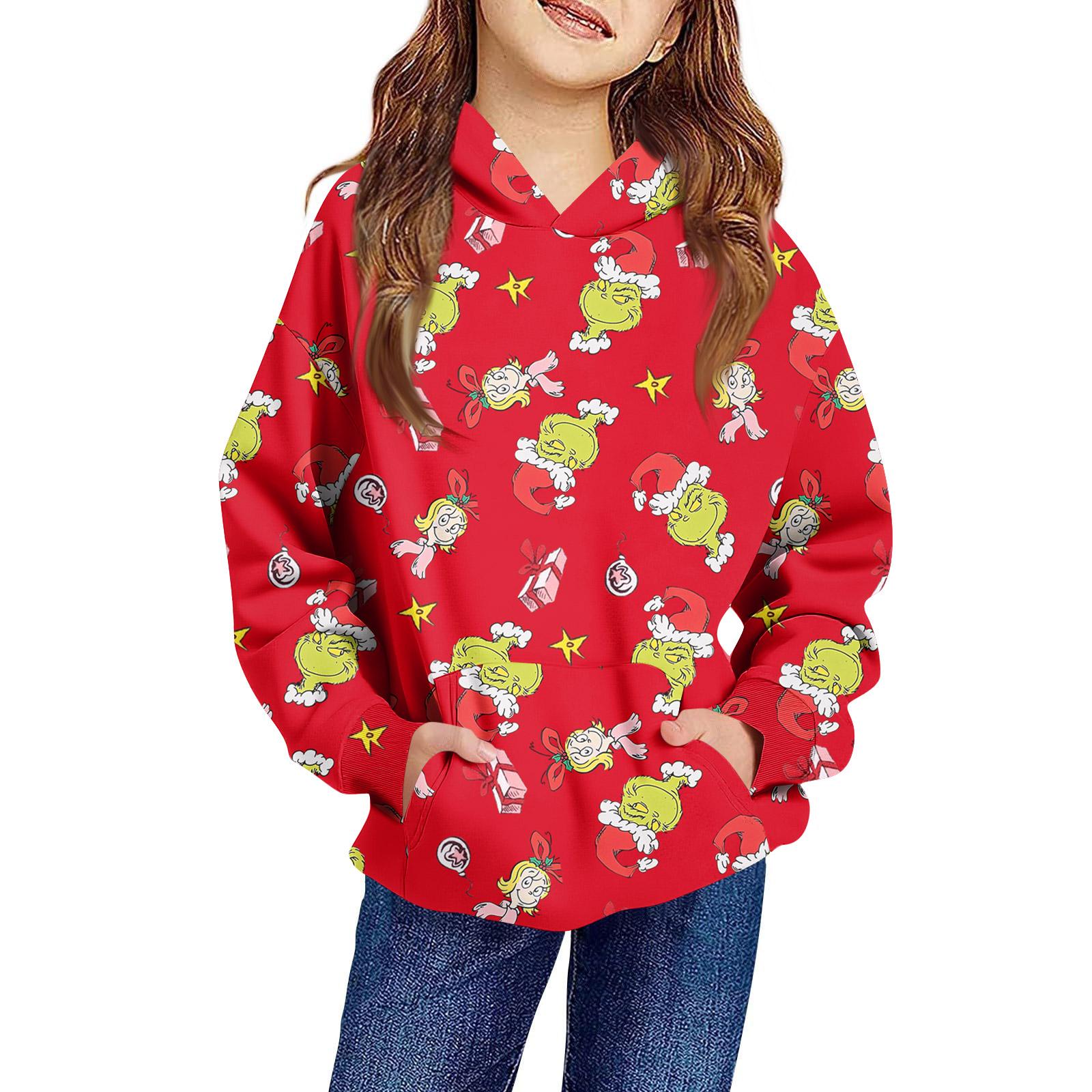 

Детское худи пуловер свободного кроя с длинными рукавами, кулиской и однотонной расцветкой 150 красный