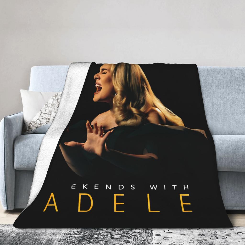 Adele Alternative Poster Blanket  Warm Novelty Plush Throw Blanket For Couch Chair Travel Office Flannel Bedspread Bed Cover