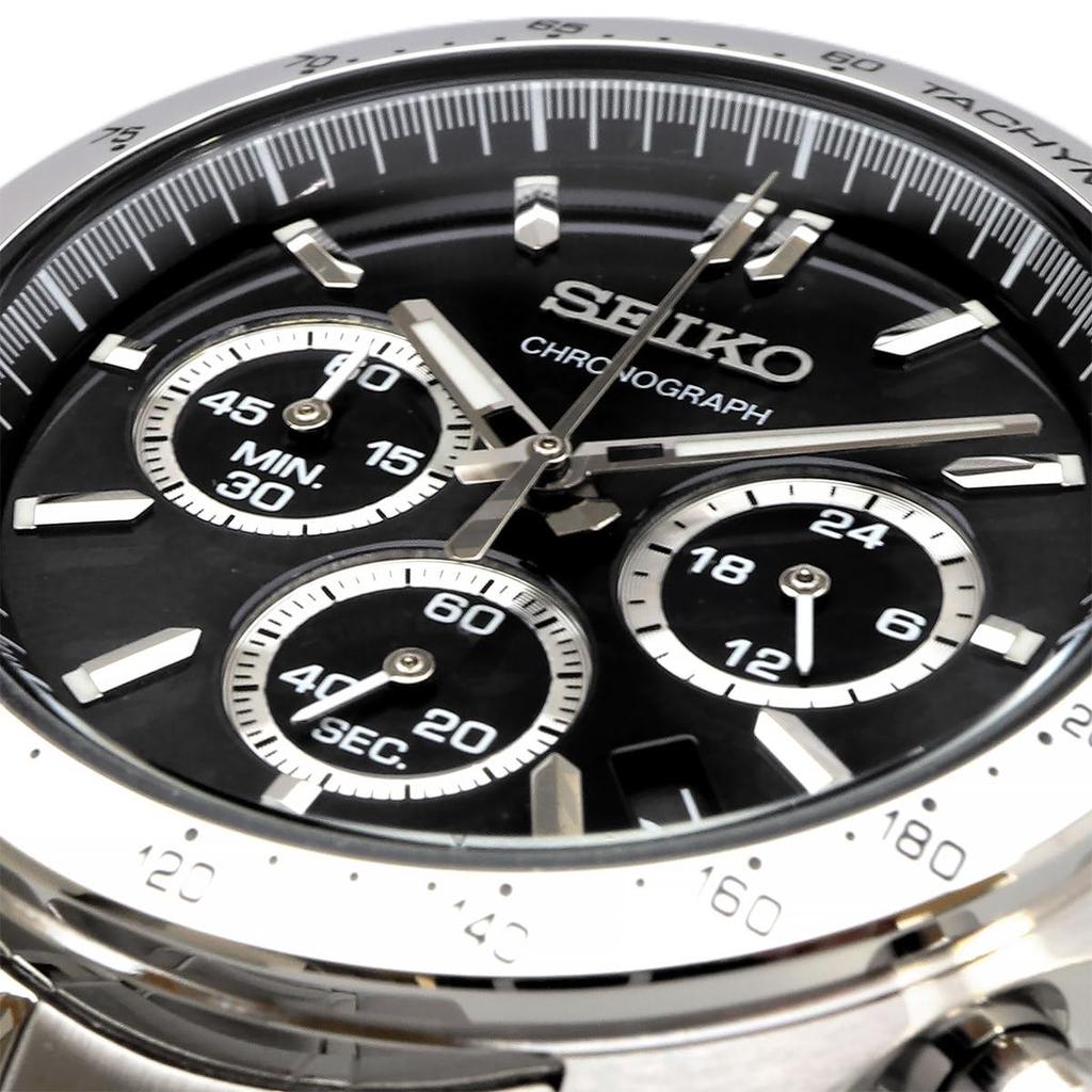 [Seiko] SEIKO 1/5 Second Chronograph Quartz CHRONOGRAPH QUARTZ Watch Men's SBTR013 Black [Official Japanese Product]