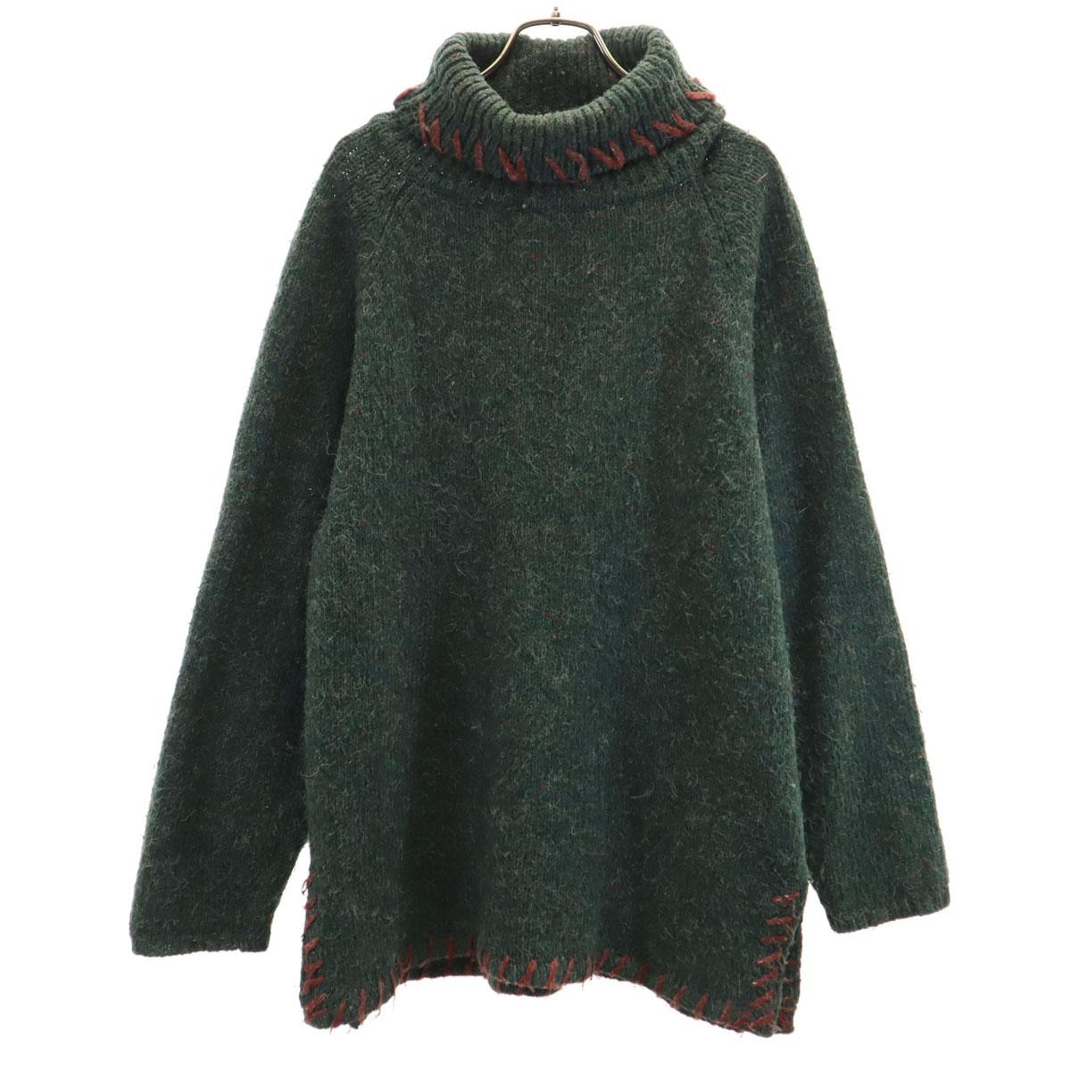 

NELL FLOWERS BY J.G.HOOK 80-е 90-е Старый трикотажный свитер с высоким воротником и длинным рукавом Мужской Б/у