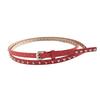 Rivet Studded Belt for Lady DoubleLoop Waist Belt Fashion Narrow Pin Buckle Waistband Jeans Pants Belt Women Accessories