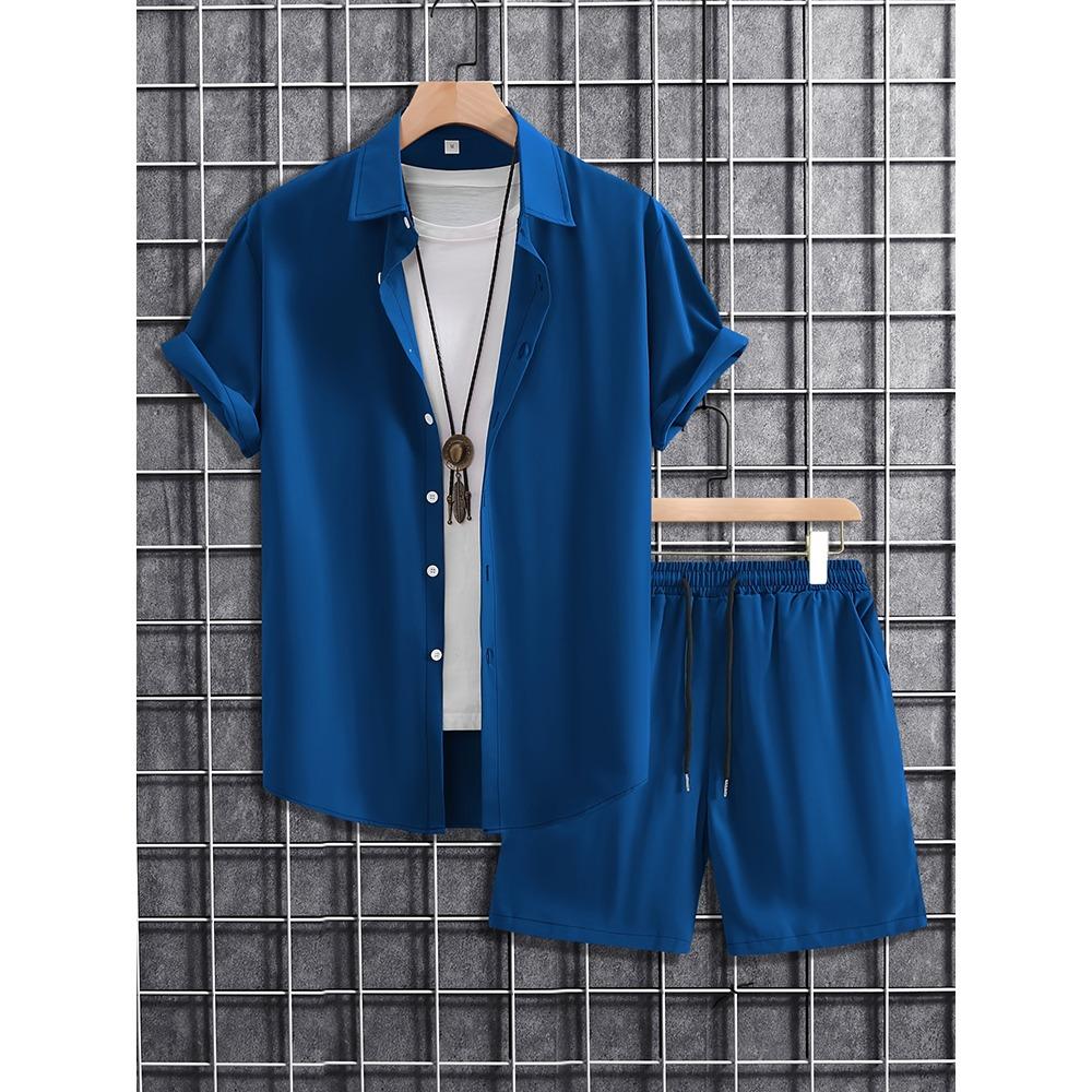 New Summer Casual Men's Shirt And Beach Shorts Set 3D Printed Short-sleeved Outdoor Streetwear Shorts Camisas De Hombre