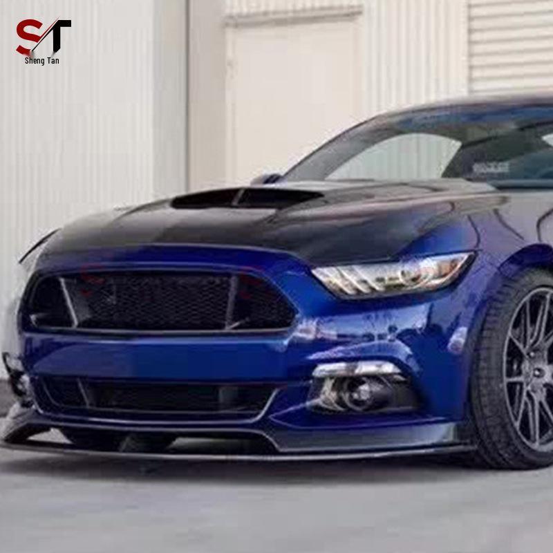 Carbon Fiber Grille Set: Upper & Lower for 2015-2017 Ford Mustang Modified Front Bumper