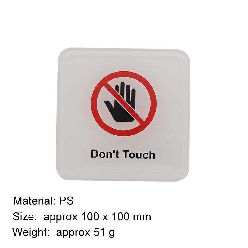 Don't Touch No Touching Signs Public Place Logo Acrylic Wall Stickers Prohibition Badge Notice Store Inside Warning Plaque