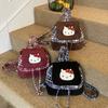 Hello Kitty Retro Pu Double Shoulder Backpack For Daily Commute And Travel