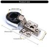 2 Pezzi Cerniera Clip per Porta in Vetro di Armadio da Cucina Acciaio Laminato a Freddo Cerniere Idrauliche per Porte in Vetro Accessori per Mobili