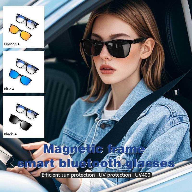 Smart glasses, Bluetooth glasses blue light lenses magnetic sunglasses UV resistant listening to music and making calls
