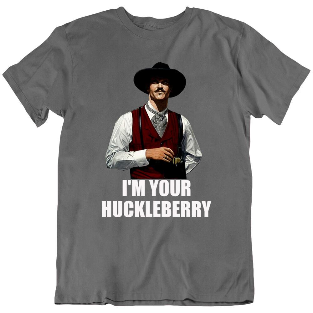 I M YOUR HUCKLEBERRY Quote Cowboy Gun Army Military retro Funny T Shirt XXXXL