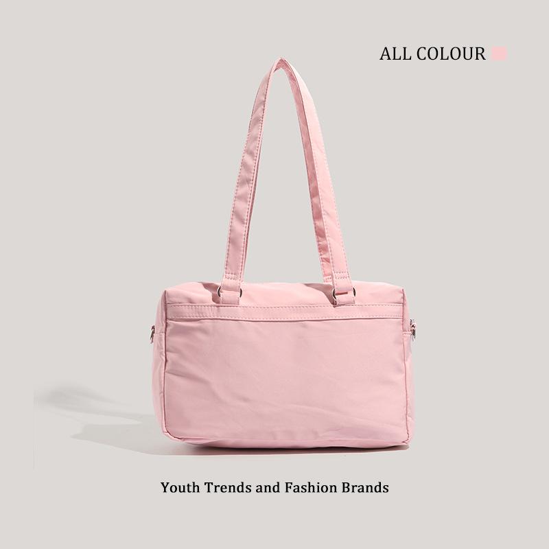 Pink Floral New Shoulder Bag Summer Large Capacity Out Versatile Trend Cute Commuter Bag