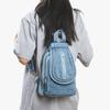 Small Backpack Women's Lightweight Retro Large Capacity Chest Bag Multi-function Backpack