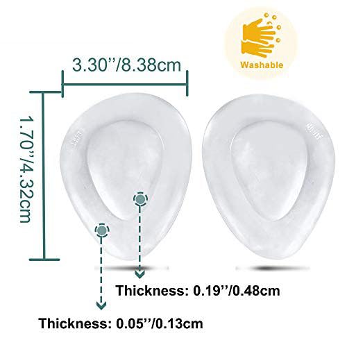 6-Piece Foot Protection Pads, Foot Supporters, Metatarsal Pads, Pain Relief, Sole Cushion, Toe Relief, for Left and Right Feet