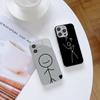 N147 Cartoon Matchman design Phone Case for iPhone 16 15 Pro Max Samsung S24 Ultra A54 A35 Xiaomi Redmi Note 13 Pro Plated Frame Tempered Glass Cover