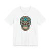 Colorful Huichol Sugar Skull T-Shirt | Mexican Folk Art Calavera Tee Shirt