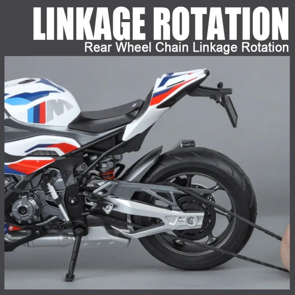 1/9 BMW RR1000 Motorcycles Alloy Diecast Toys Cars Models Miniature Motorcycle Toy Kids Festival Gifts Alloy Motorcycle Model