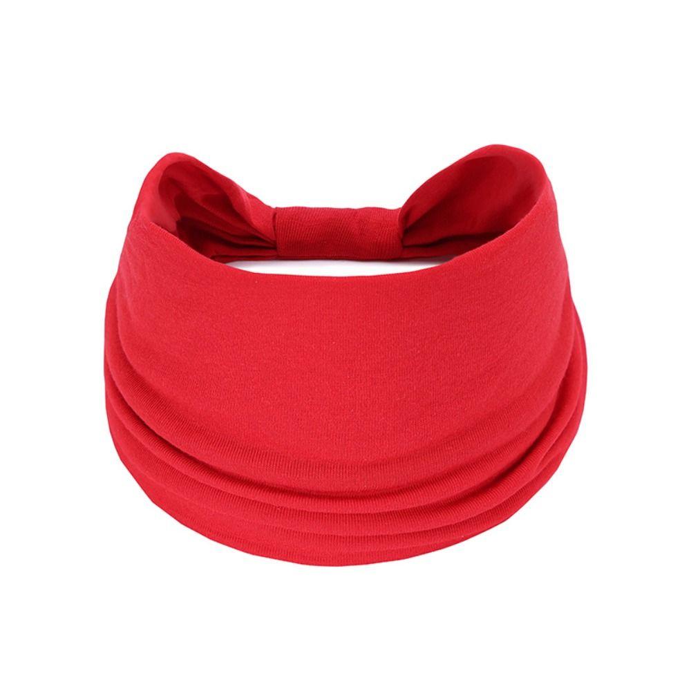Knyttet Yoga Hårbånd Elastisk Sportshodebånd Mote Bredt Hårbånd Kvinner
