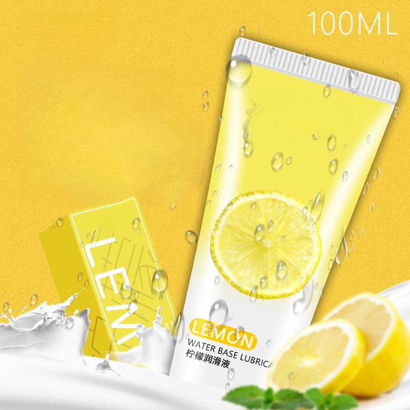 Lemon Flavored Lubricant for Couples, Body-Safe Lube with Anal Pain Relief, Edible and Easy to Wash - Intimate Lubricant Oil