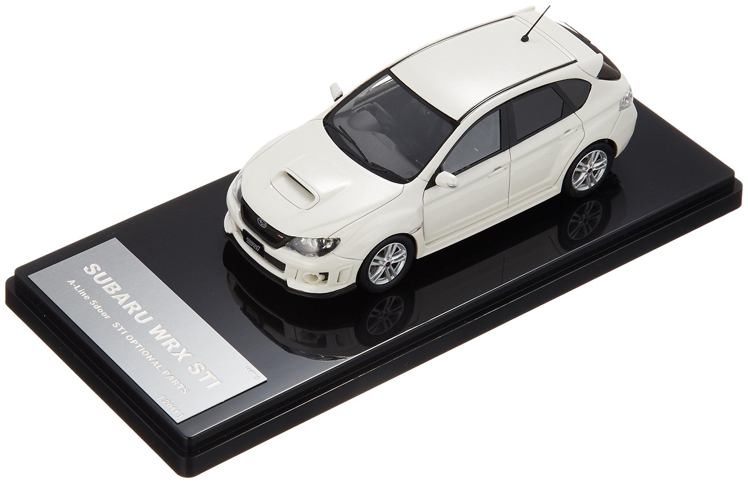

WRX STI 5door with STI Satin White Finished Product WIT S 1/43 A-Line parts, Pearl, белый