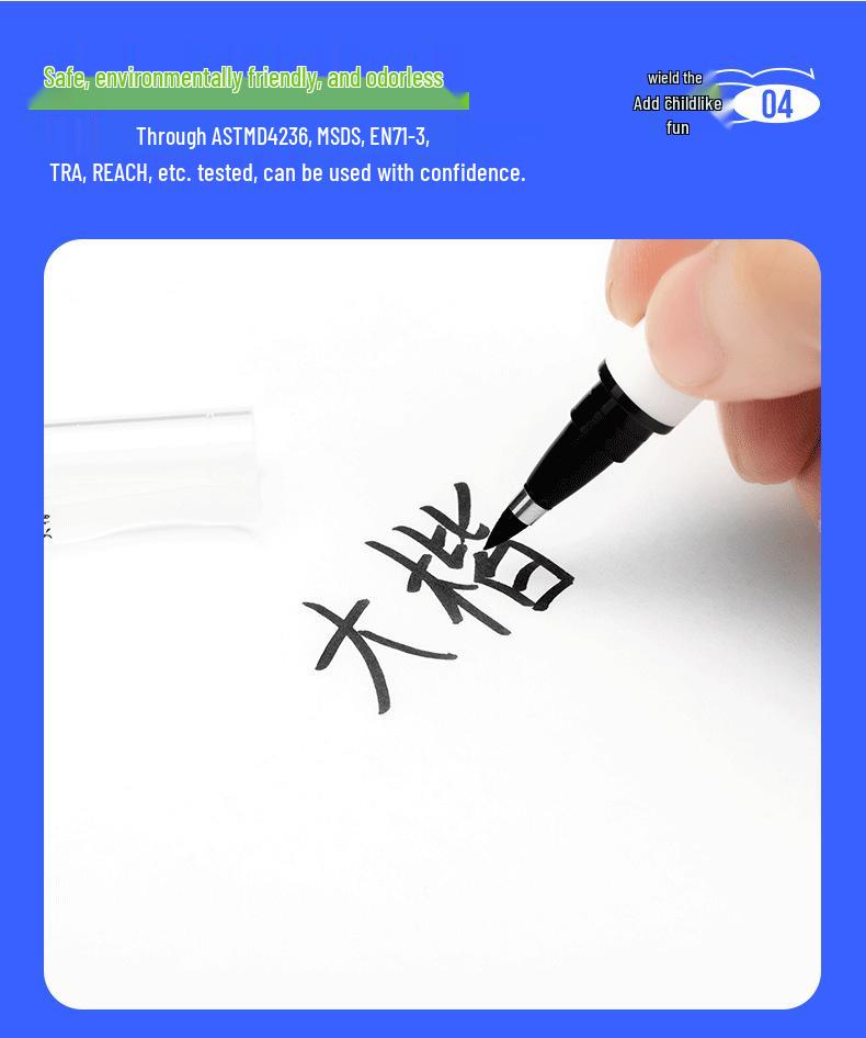 Stashu Li Waterproof Extra Fine Soft Brush Calligraphy Pen for Student and Signature Writing