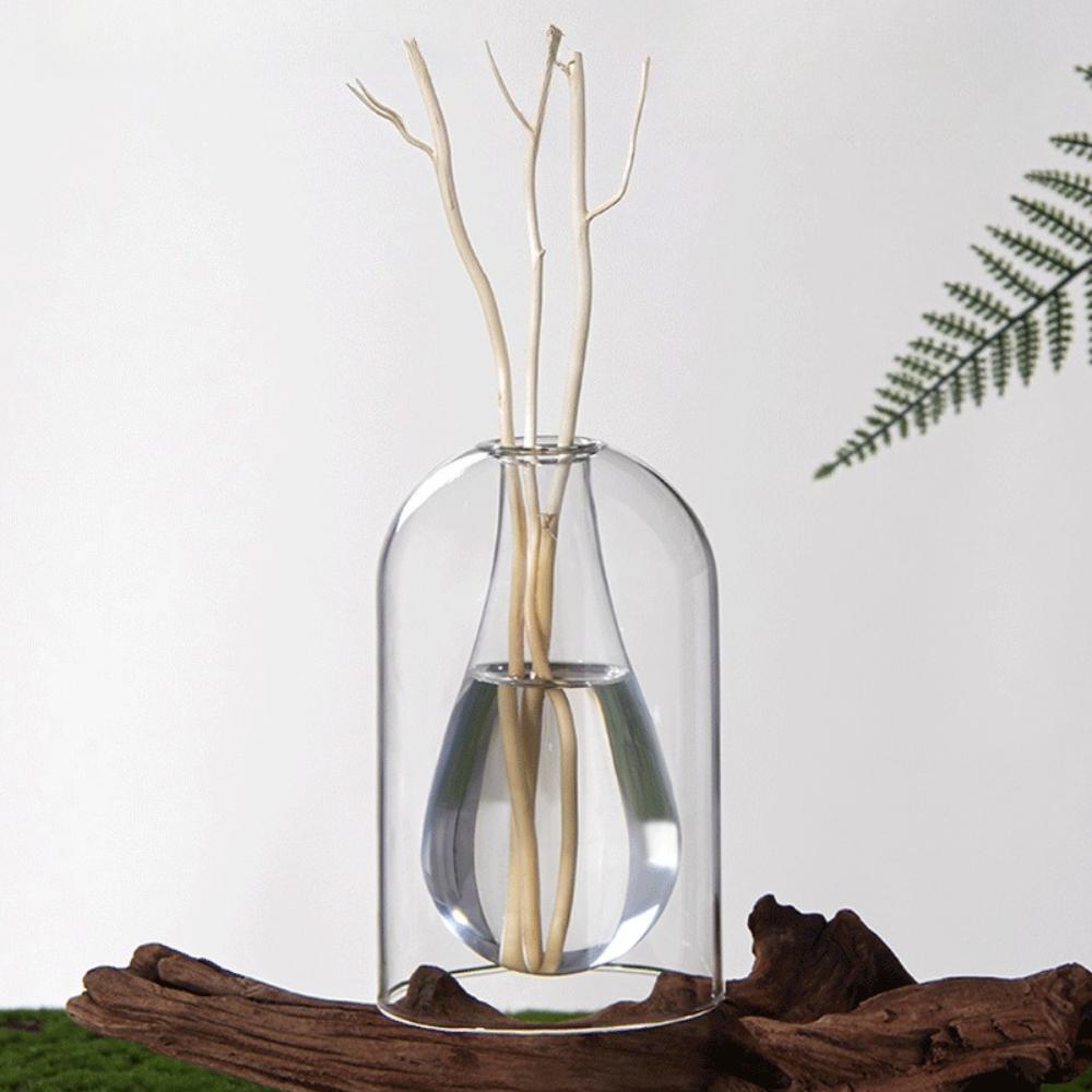 Minimalist Double Layer Glass Aromatherapy Bottle Refillable Reed Diffuser Bottle for Home Decoration Home Bathroom Gifts