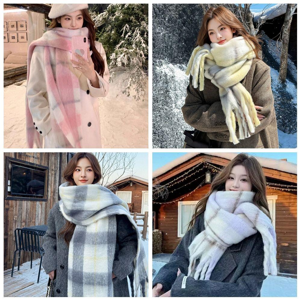 Coldproof Wool Tassel Scarf Korean Style Women Shawl Fashion Winter Cashmere Scarves  Girls