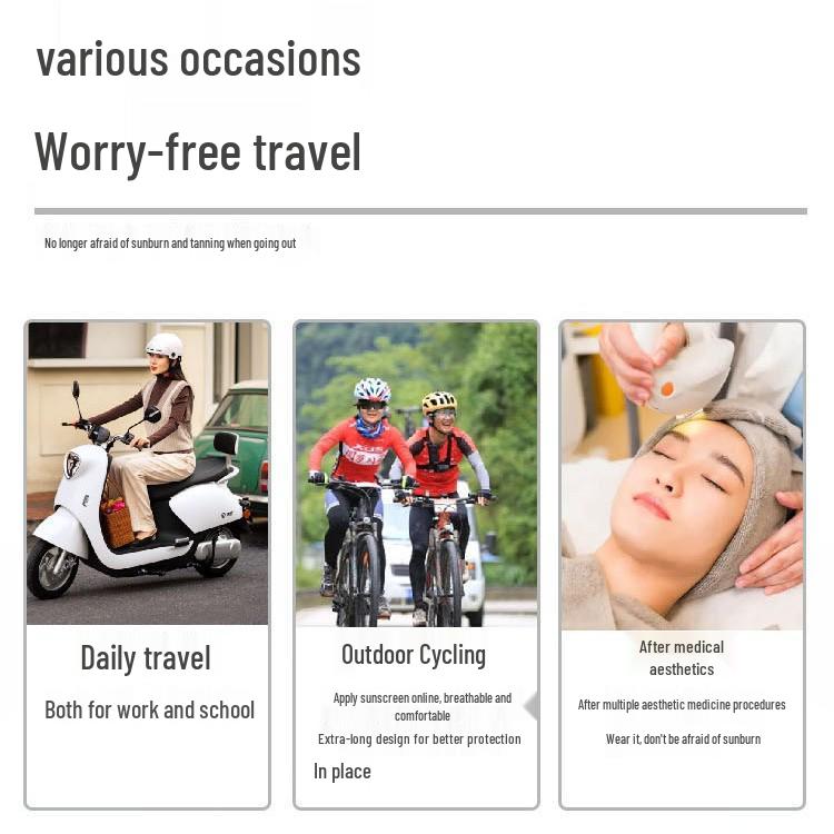 Unisex Eisseide Sonnenschutz Gesichtsmaske für Wind und Staub