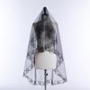 Dark Series Black Mesh Veil for Halloween Masquerade Party Bride Dress Up Wedding Veil for Parties Festival Props
