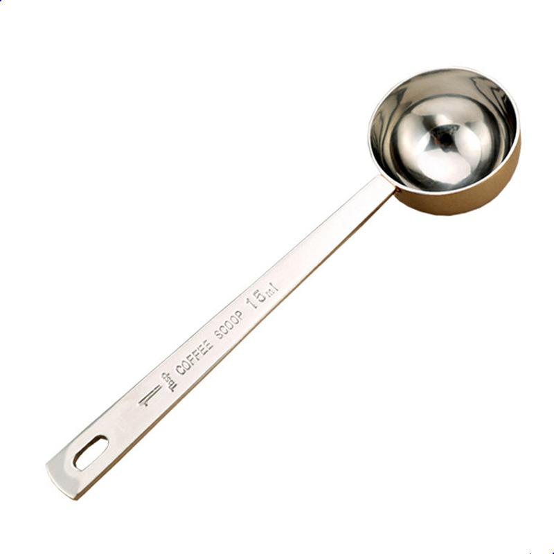 

Coffee Scoop Stainless Steel Measuring Spoon Coffee Spoon Silver Gold Milk Powder Measure Scoop Tea Coffee Accessories 15/30ml
