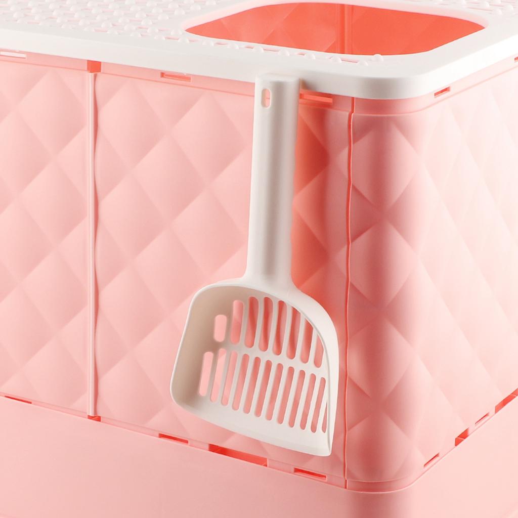 Katzentoilette mit Schublade, abnehmbar, waschbar, großer Raum, halbgeschlossene Katzentoilette, Katzentoilette mit Deckel